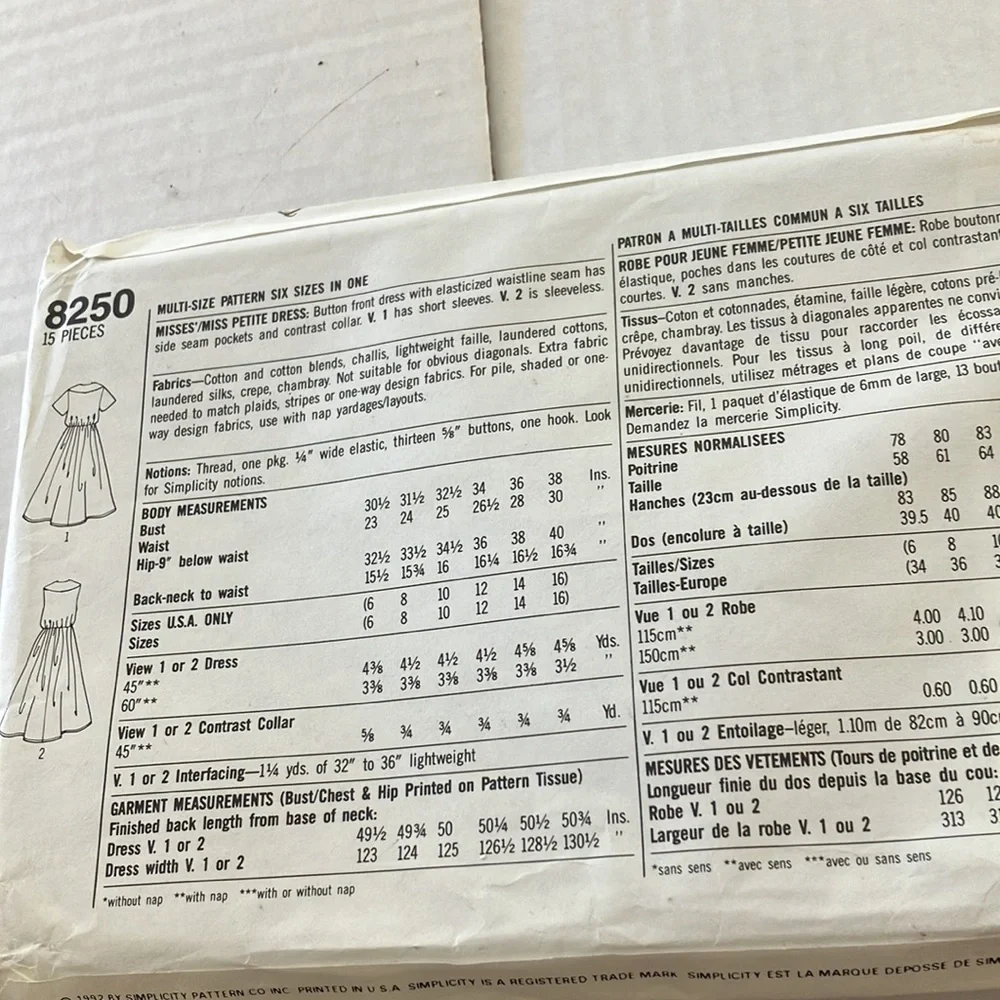 Simplicity 8250
